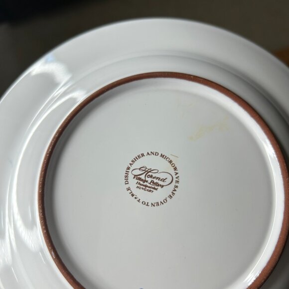 Large Rim Soup Bowl Splash by Herend Village Pottery Hungary - Picture 5 of 6